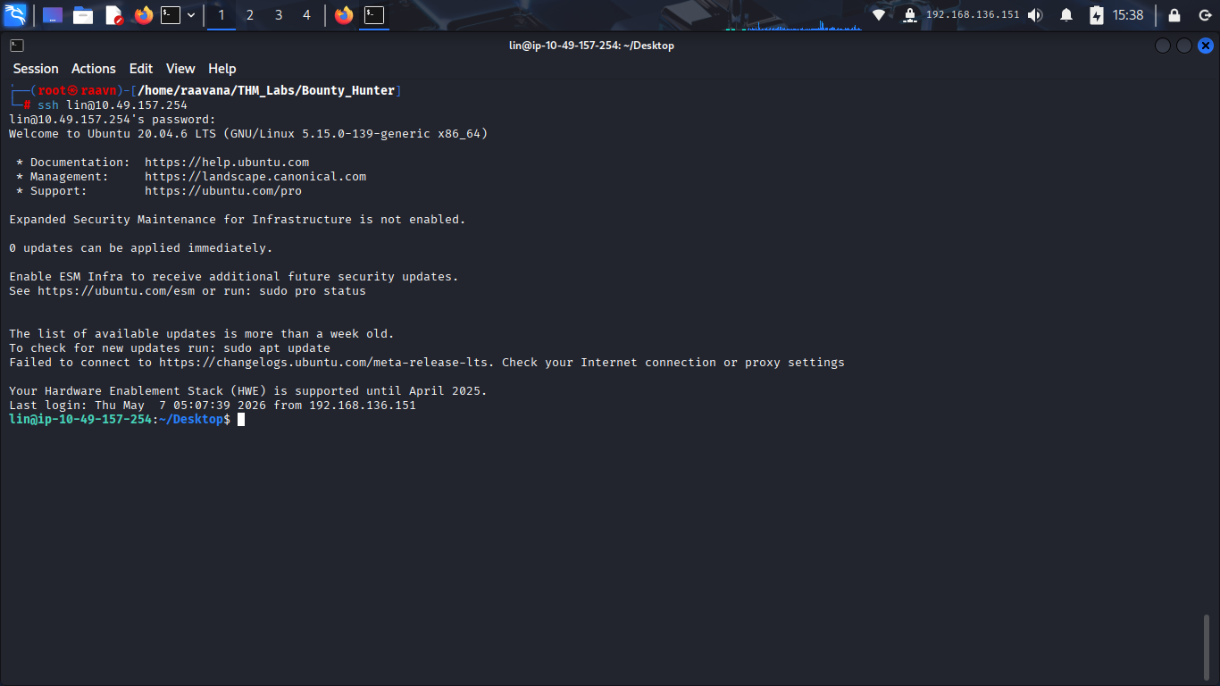 Successful SSH Login