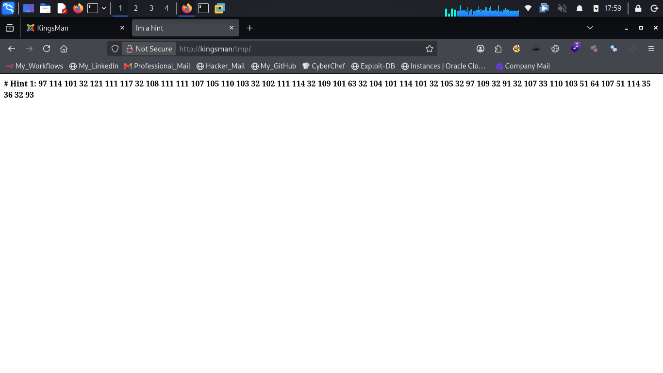 Temporary directory hint file
