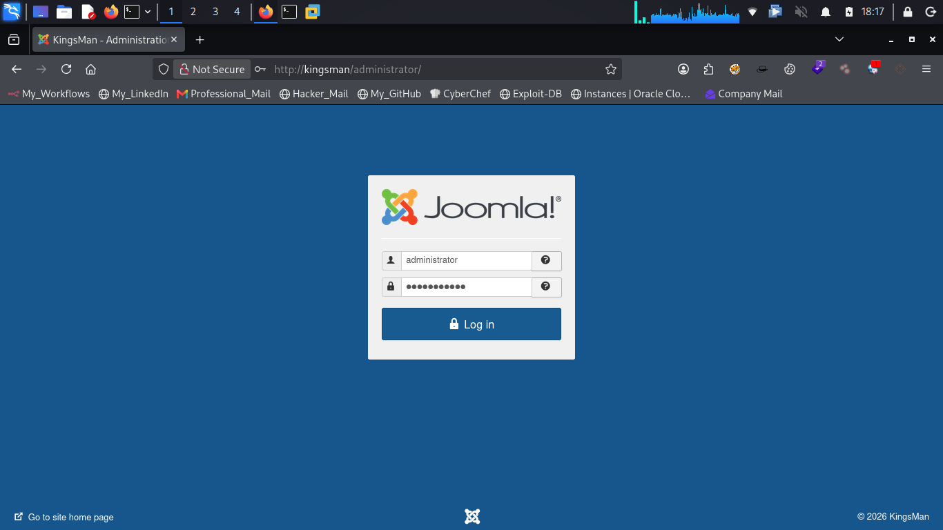 Joomla credentials check