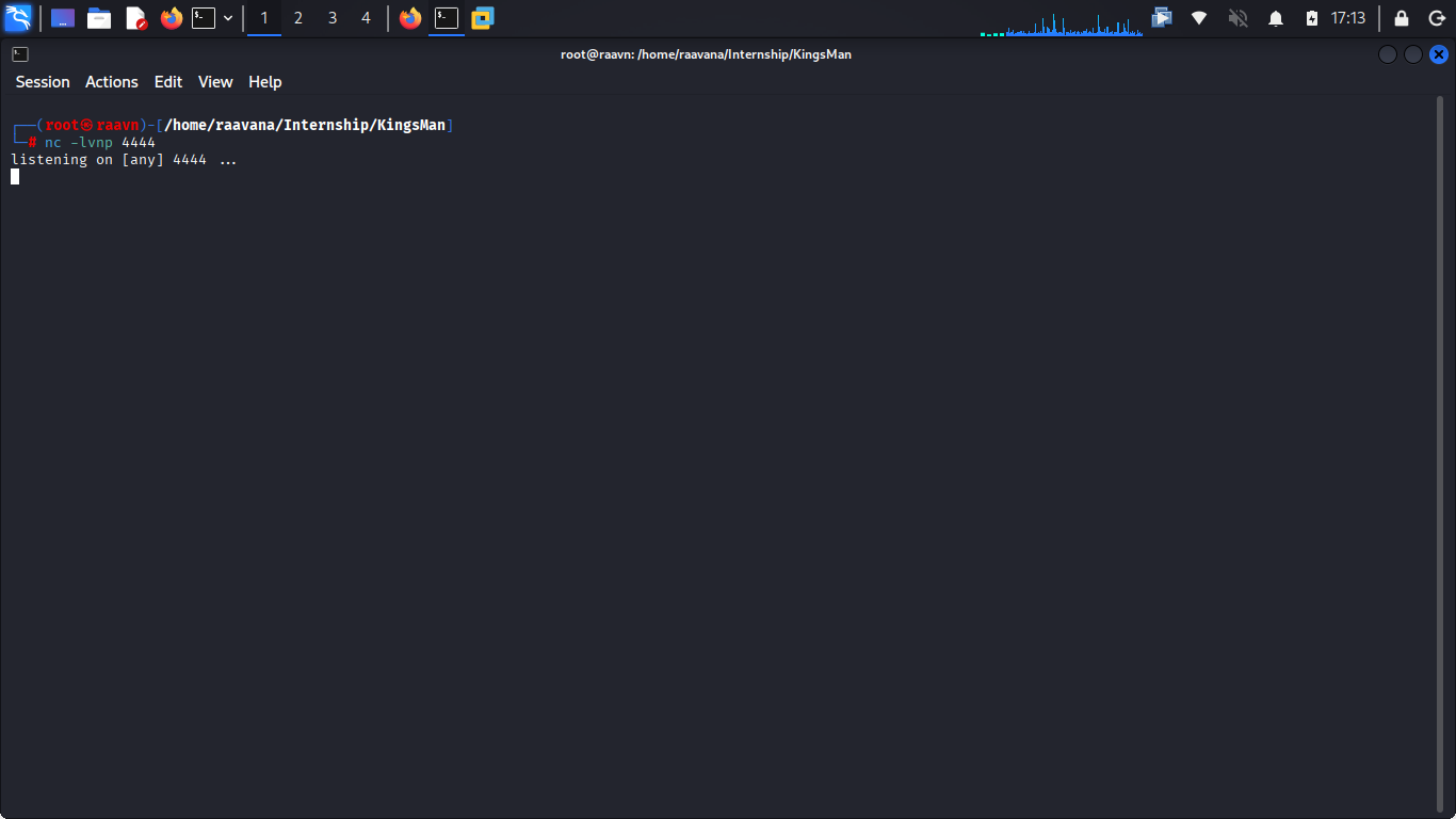 Netcat port listener setup