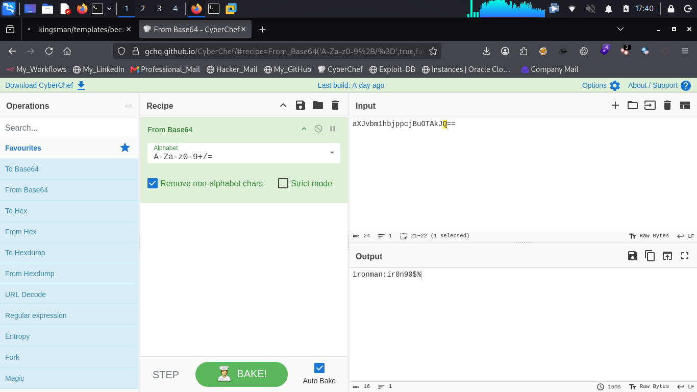 Base64 decoding for user credentials