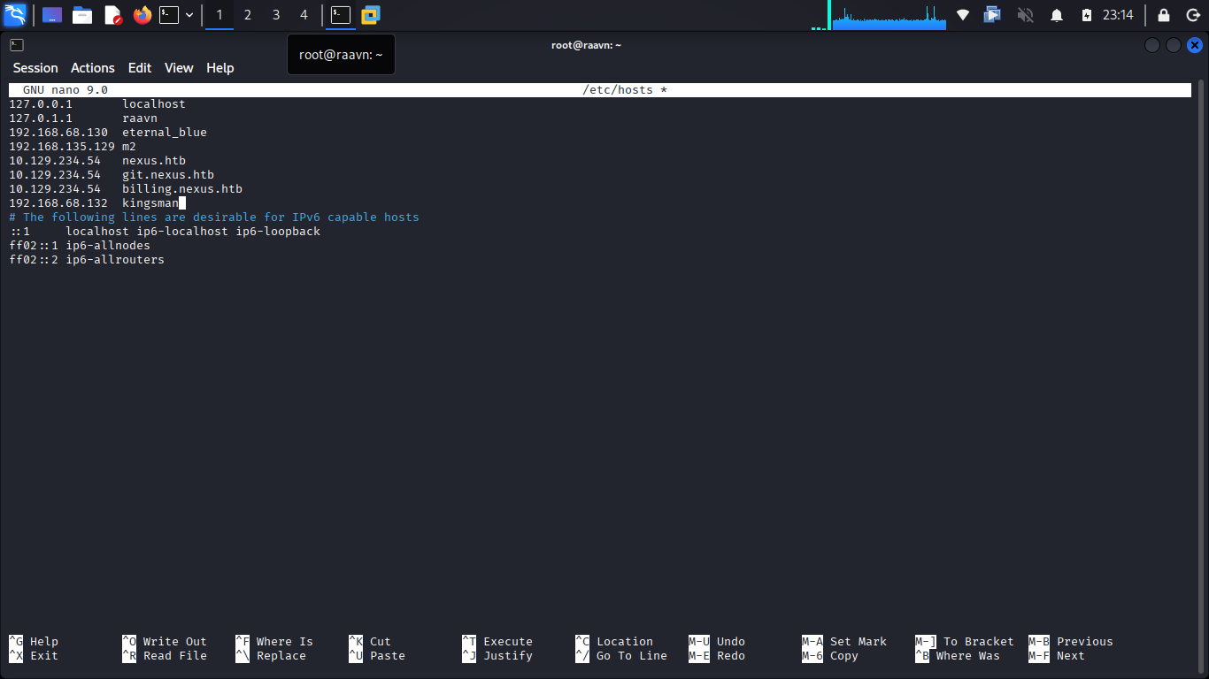 Updating target in /etc/hosts