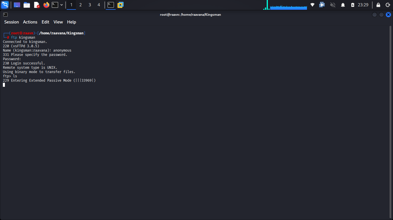 EPSV mode listing failure