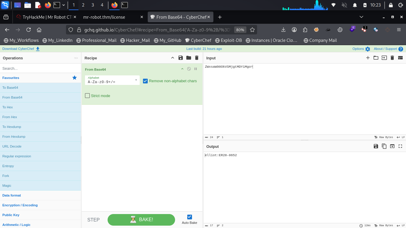 Decoding Base64 data with CyberChef