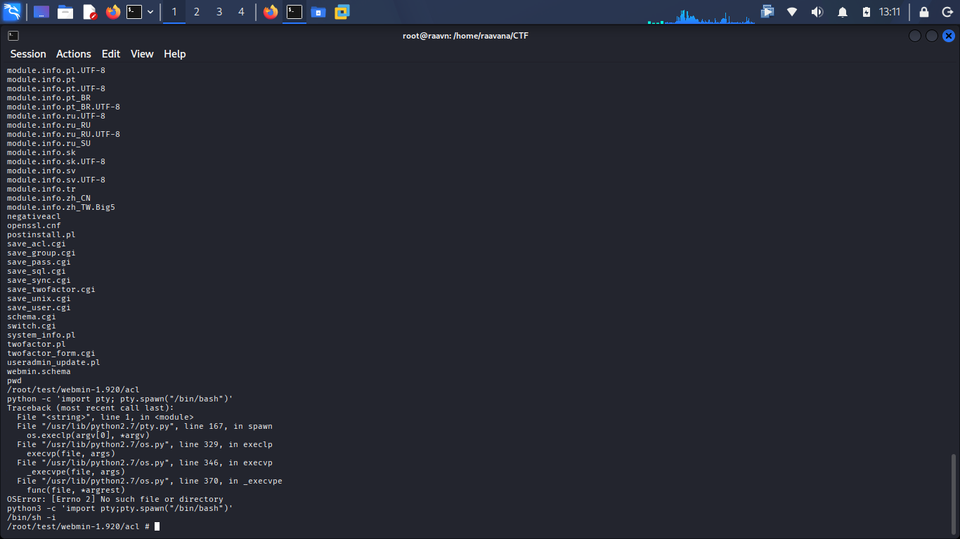 Python pty spawn failing due to missing bash