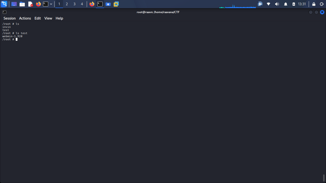 Checking test directory contents